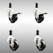 Service Caster 3 Inch 316SS Soft Rubber Swivel 1-1/8 Inch Stem Caster Lock Brake SCC, 2PK SCC-SS316TTLEX20S314-SRS-2-S-2-118 - alternate 1